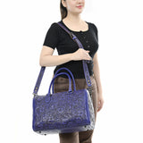 American Darling Duffel Hand Tooled Genuine Leather Women Bag Western Handbag Purse