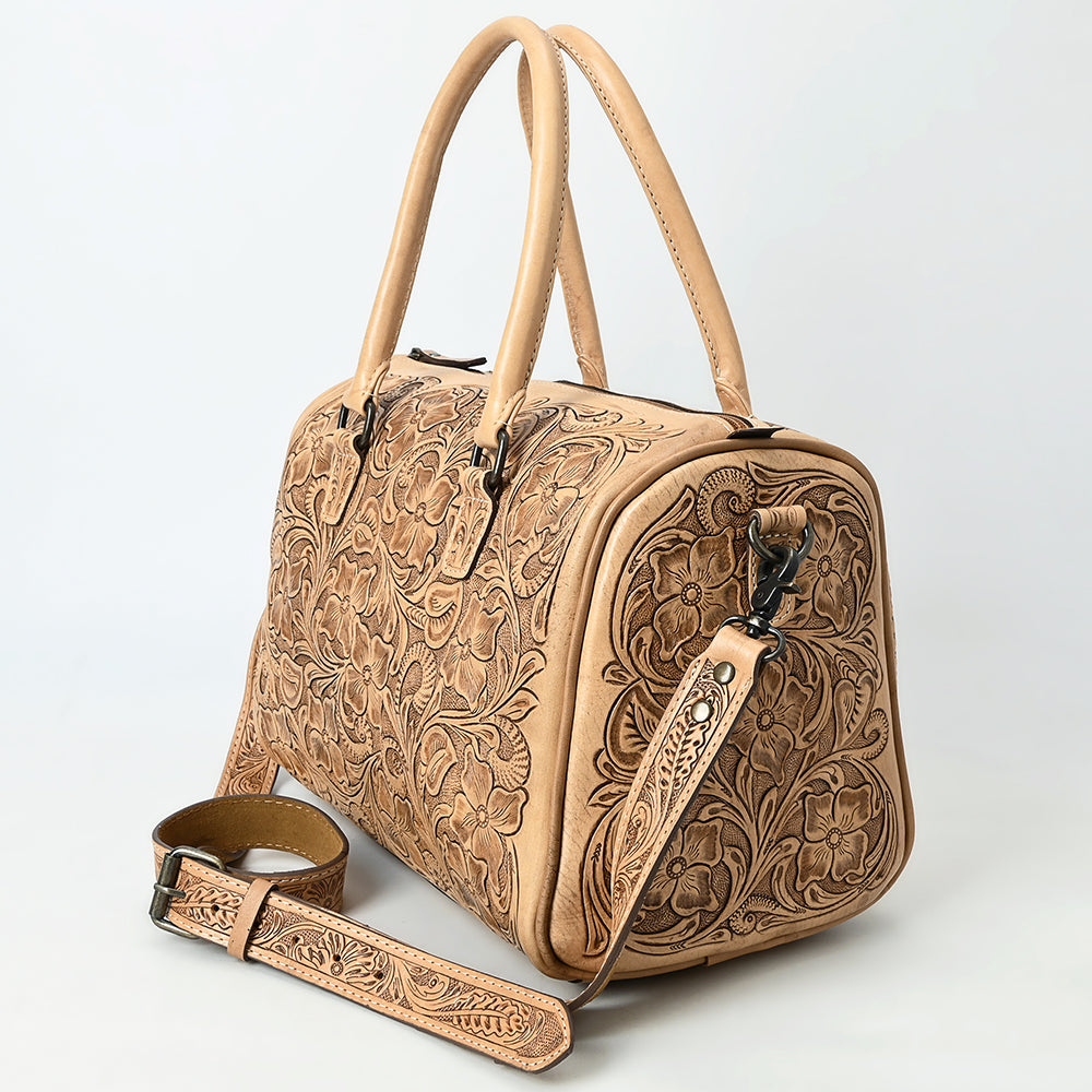 American Darling Duffel Hand Tooled Genuine Leather Women Bag Western Handbag Purse