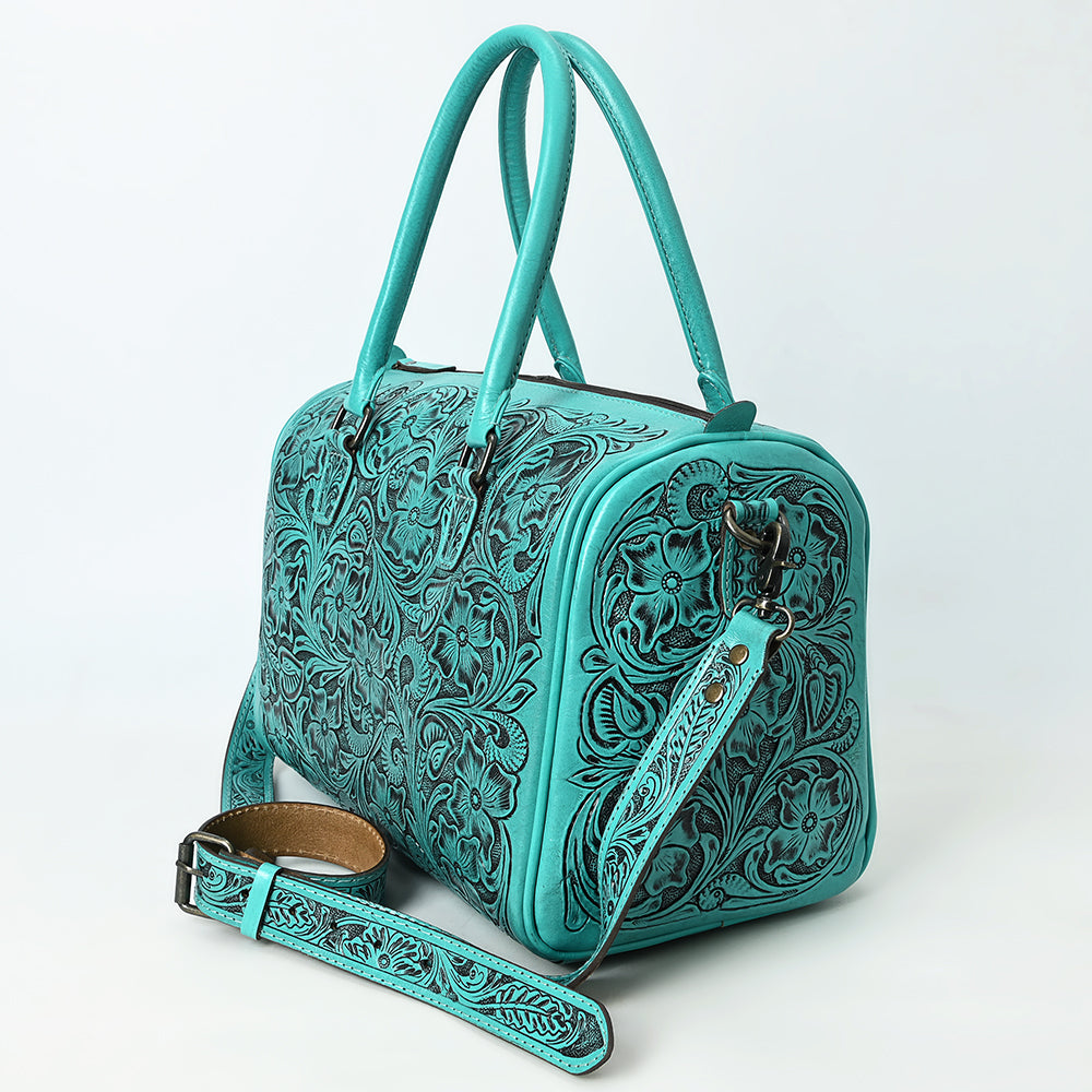 American Darling Duffel Hand Tooled Genuine Leather Women Bag Western Handbag Purse