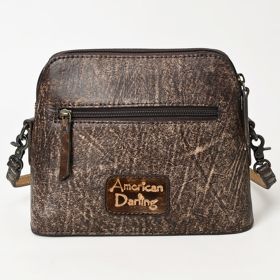 American Darling Wallet for Women, Hand Tooled Floral Leather, Vegetable-Tanned Full Grain Western Clutch with YKK Zipper