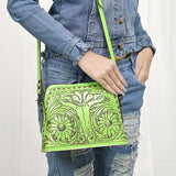 American Darling Cross Body Hand Tooled Genuine Leather Western Women Bag Handbag Purse | Crossbody for Cute