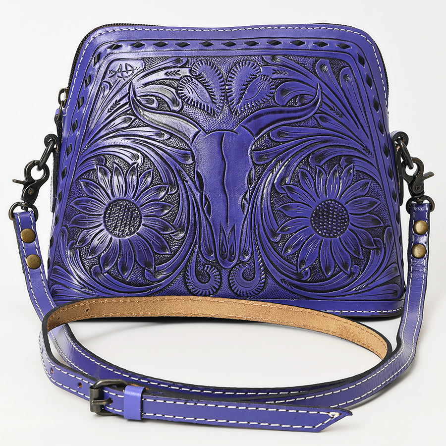American Darling Wallet for Women, Hand Tooled Floral Leather, Vegetable-Tanned Full Grain Western Clutch with YKK Zipper