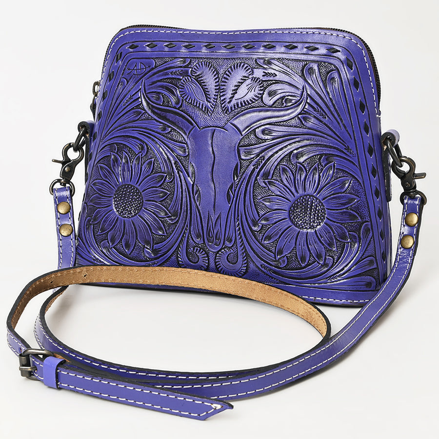 American Darling Hand Tooled Western Leather Wallet - Floral Carved Full Grain Leather - Uhorse