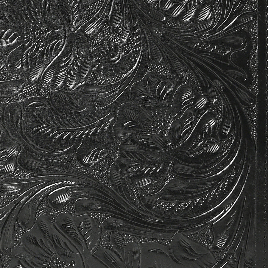 American Darling Western Portfolio Bag – Hand-Tooled Floral Carved Genuine Leather Organizer Case for Work, Travel & Daily Use