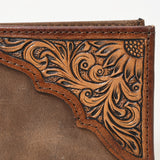BAR H EQUINE Western Floral Rodeo Bifold Men Women Genuine American Leather Wallet
