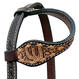 Bar H Equine Western Leather Horse Tack Set Floral Carved Brown