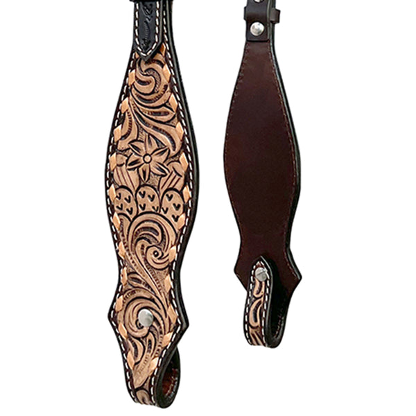 Harnais Western Amish USA En Cuir - 57 Pouces - Réglable - Fouet Inclus