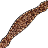 Bar H Equine Western Leather Horse Tack Set Floral Carved Brown