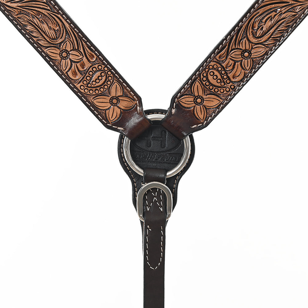 BAR H EQUINE Western Horse Headstall Breast Collar Set American Leather