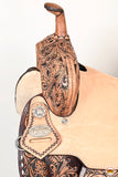 Flex Tree Western Horse Saddle In American Leather Barrel Trail Hilason