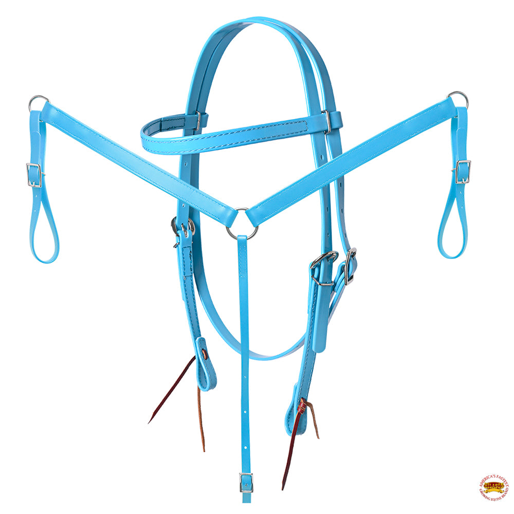 Hilason Western Horse Flex Tree Barrel Trail In Suede Leather Saddle & Biothane Tack Set