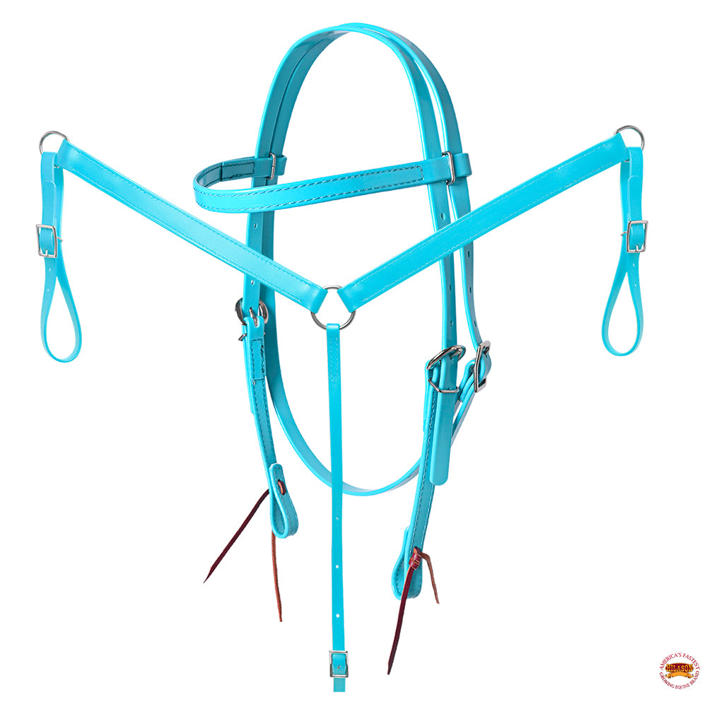 Hilason Western Horse Flex Tree Barrel Trail In Suede Leather Saddle & Biothane Tack Set