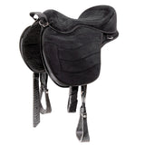 Large Cashel Water Repellant Micro Fiber Suede G2 Soft Saddle Black