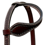 Bar H Equine Western Genuine Leather Horse Tack Set Dark Brown