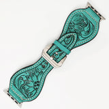 American Darling Floral Hand Tooled I watch Men Women Genuine Leather Strap