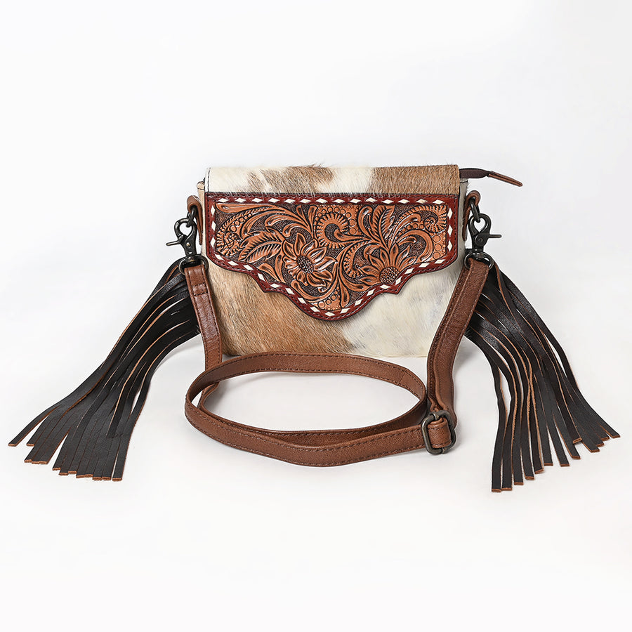 American Darling Envelope Hand Tooled Hair Genuine Leather Western Women Bag | for Cute