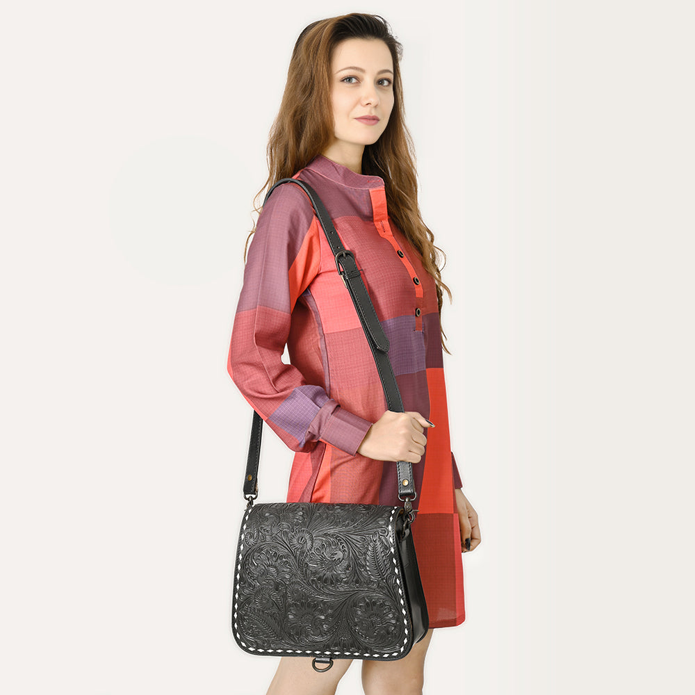 American Darling Cross Body Hand Tooled Genuine Leather Western Women Bag | Handbag Purse Crossbody for Cute