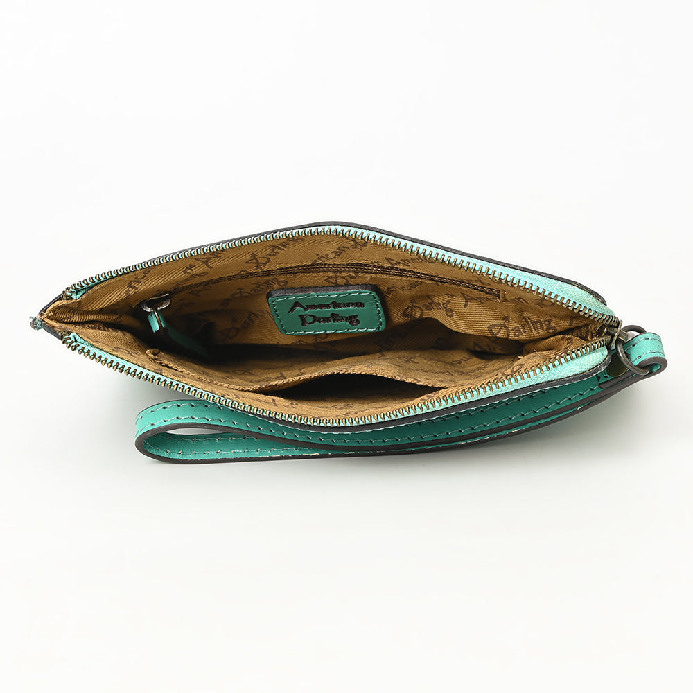 American Darling Coin Purse Hand Tooled Genuine Leather Western Women Bag | Handbag Wallet Purses for