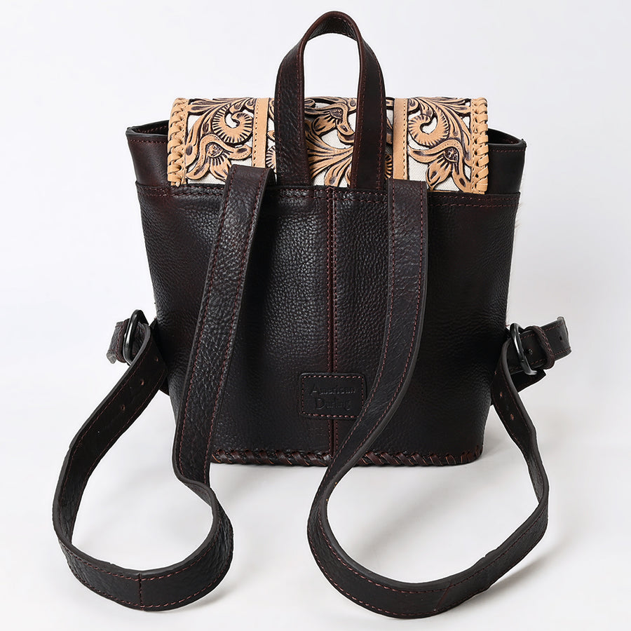 American Darling Backpack Hand Tooled Hair On Genuine Leather Women Bag Western Handbag Purse
