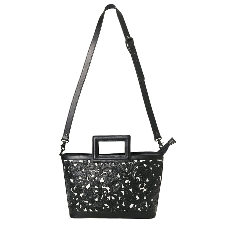American Darling Tote Hand tooled Genuine Suede Leather Women Bag Western Handbag Purse | Travel Bags