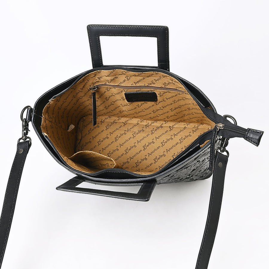 American Darling Tote Hand tooled Genuine Suede Leather Women Bag Western Handbag Purse | Travel Bags