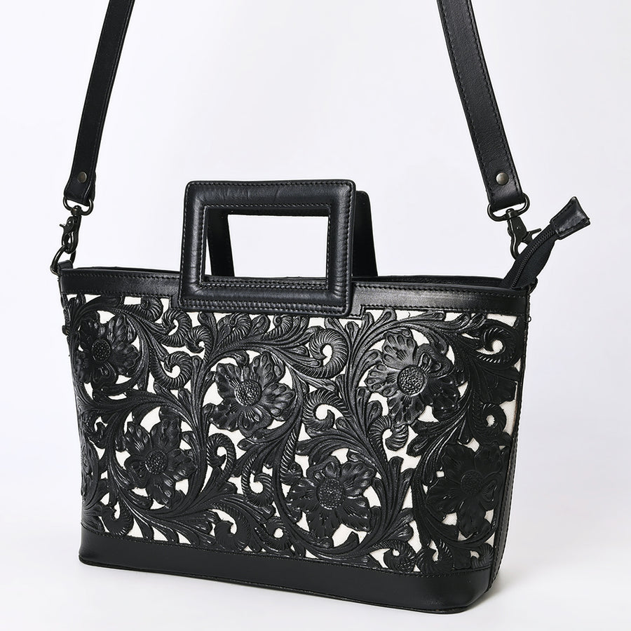 American Darling Tote Hand tooled Genuine Suede Leather Women Bag Western Handbag Purse | Travel Bags - Uhorse