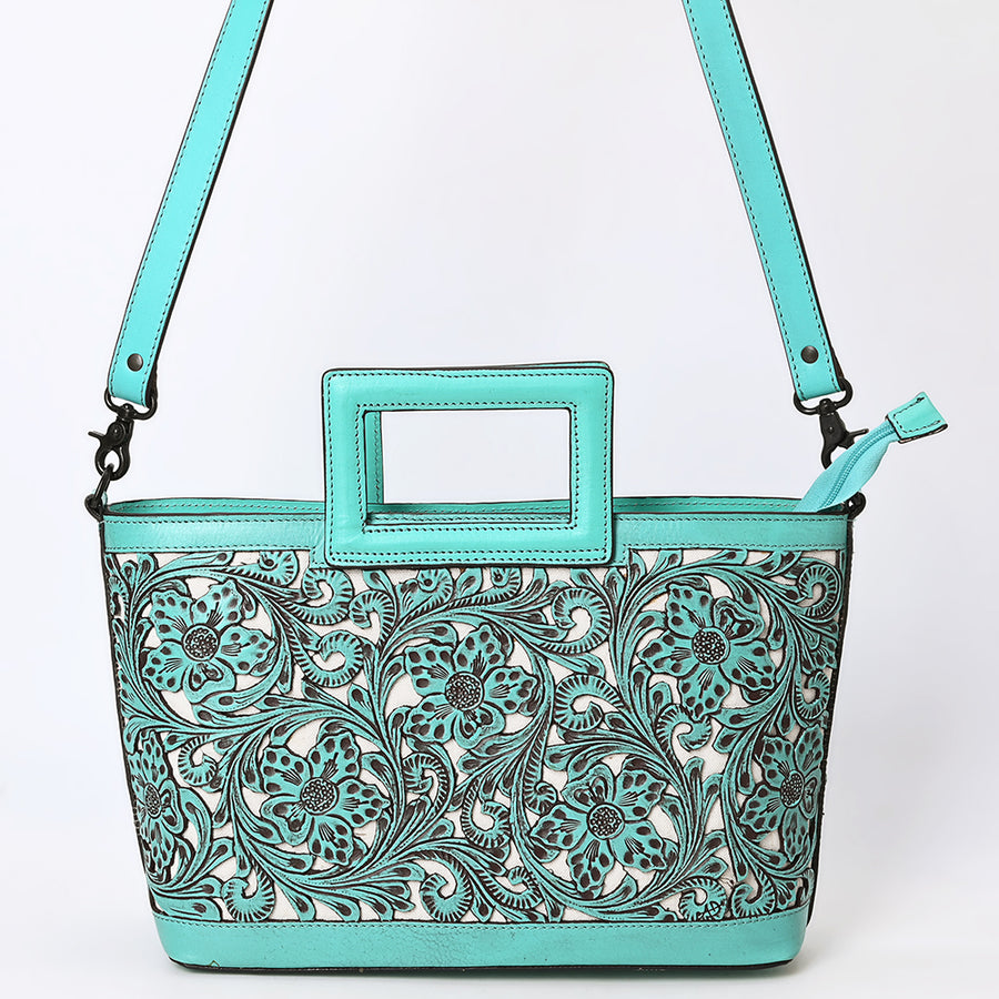 American Darling Tote Hand tooled Genuine Suede Leather Women Bag Western Handbag Purse | Travel Bags