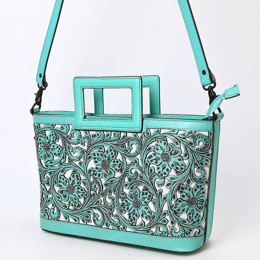 American Darling Tote Hand tooled Genuine Suede Leather Women Bag Western Handbag Purse | Travel Bags - Uhorse