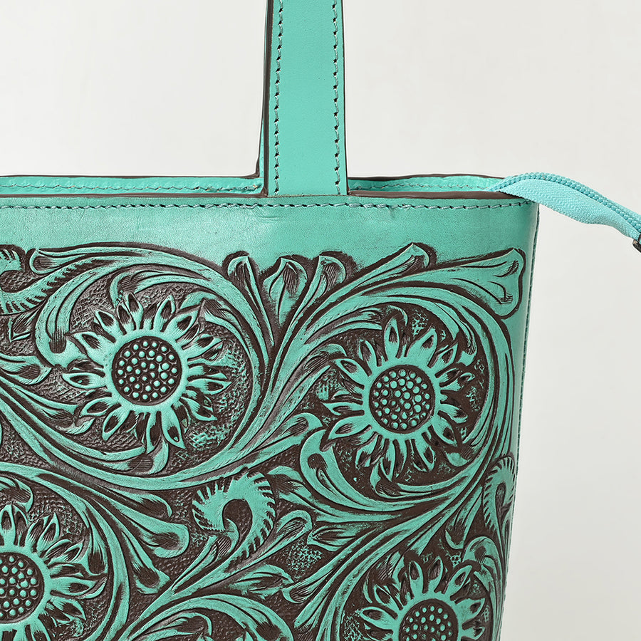 American Darling Tote Hand tooled Genuine Suede Leather Women Bag Western Handbag Purse | Travel Bags