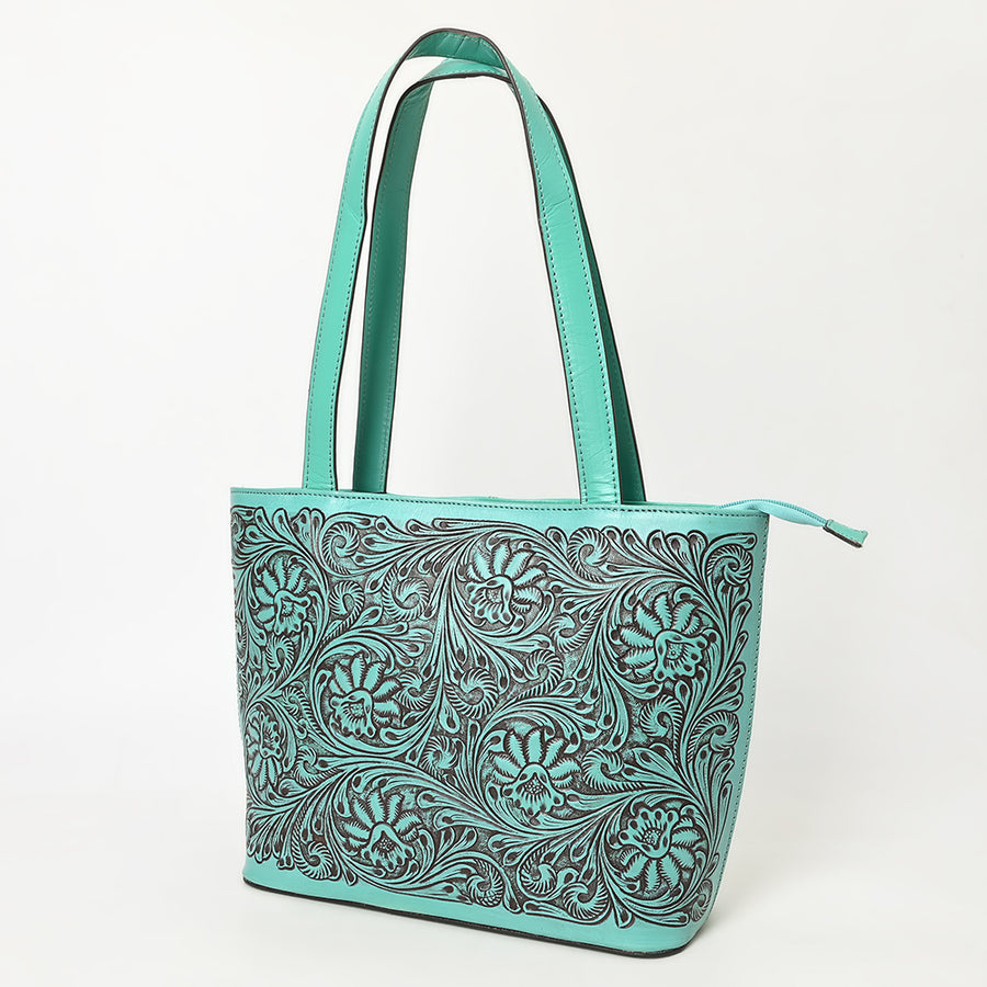 American Darling Tote Hand tooled Genuine Suede Leather Women Bag Western Handbag Purse | Travel Bags - Uhorse
