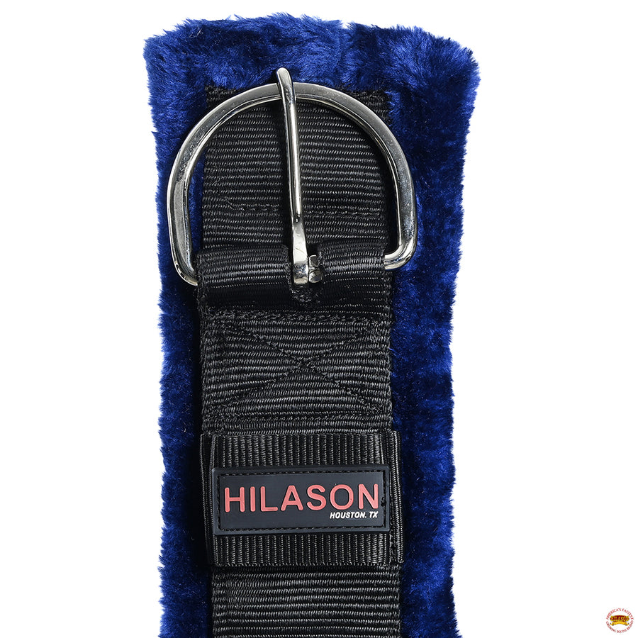 HILASON Western Horse Nylon Padded Fleece Straight Girth Stainless Steel Buckle | Cinch Strap for Horses Saddle