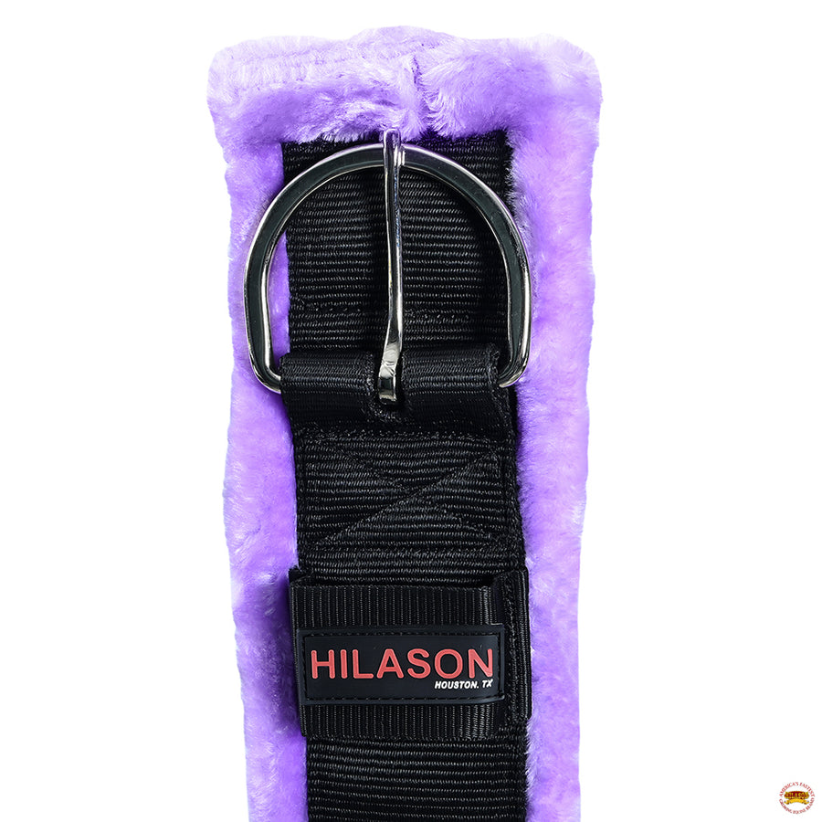 HILASON Western Horse Nylon Padded Fleece Straight Girth Stainless Steel Buckle | Cinch Strap for Horses Saddle