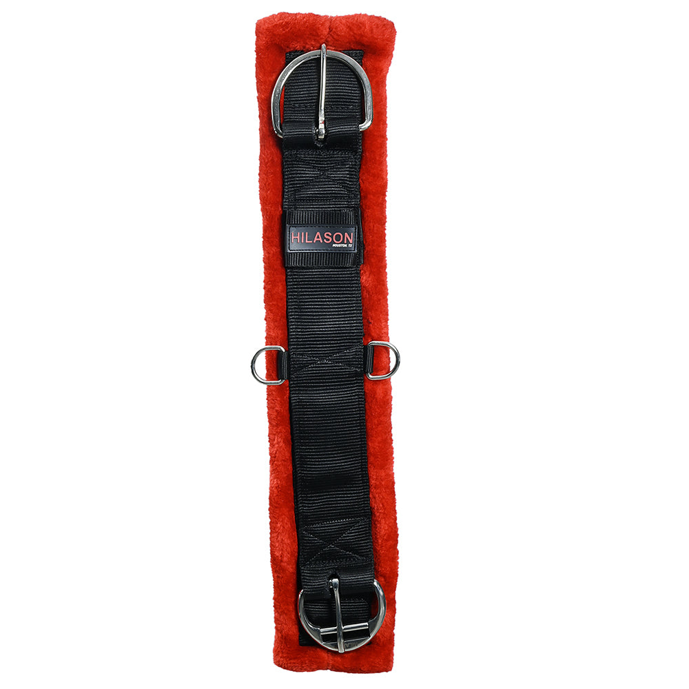 Hilason Western Horse Nylon Padded Fleece Straight Girth Stainless Steel Buckle