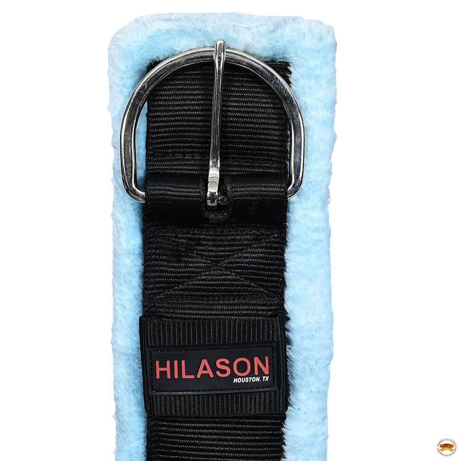 HILASON Western Horse Nylon Padded Fleece Straight Girth Stainless Steel Buckle | Cinch Strap for Horses Saddle