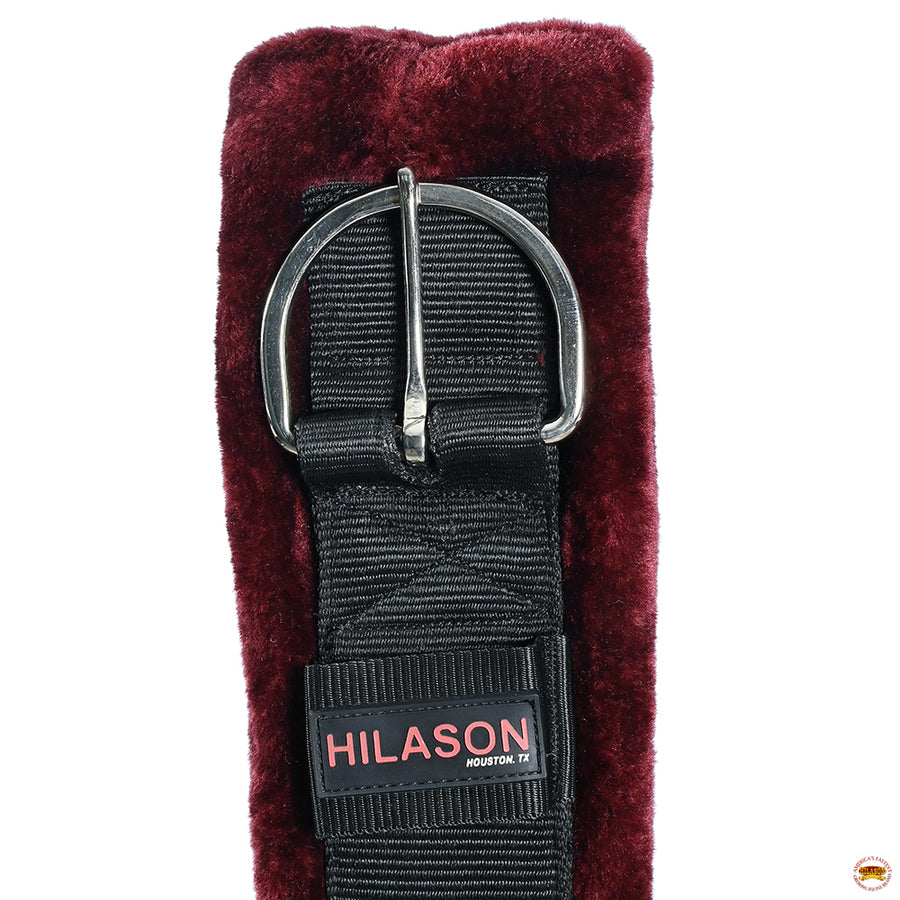 HILASON Western Horse Nylon Padded Fleece Straight Girth Stainless Steel Buckle | Cinch Strap for Horses Saddle