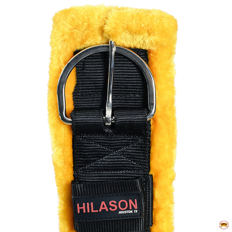 HILASON Western Horse Nylon Padded Fleece Straight Girth Stainless Steel Buckle | Cinch Strap for Horses Saddle