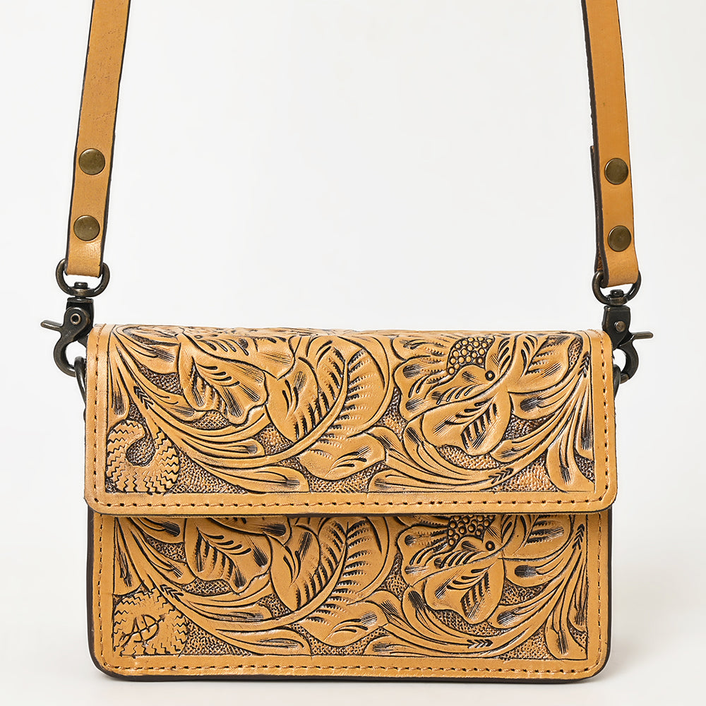 American Darling Small Crossbody Hand Tooled Genuine Leather Women Bag Western Handbag Purse