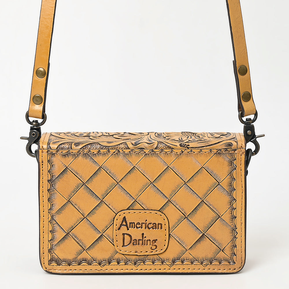 American Darling Small Crossbody Hand Tooled Genuine Leather Women Bag Western Handbag Purse