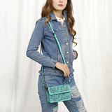 American Darling Small Crossbody Hand Tooled Genuine Leather Women Bag Western Handbag Purse