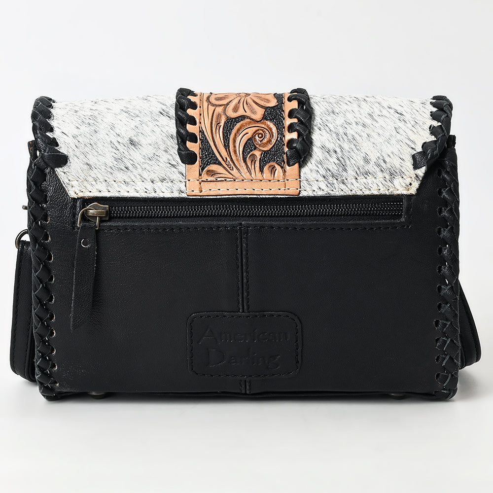 American Darling Adbg1503 Small Crossbody Hand Tooled Hair-On Genuine Leather Women Bag Western Handbag Purse