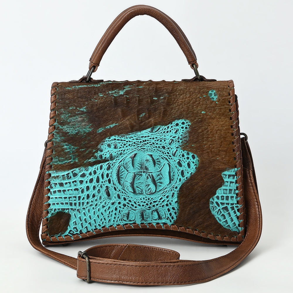 American Darling Tote Crocodile Embossed Genuine Leather Women Bag Western Handbag Purse