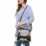 American Darling Tote Crocodile Embossed Genuine Leather Women Bag Western Handbag Purse