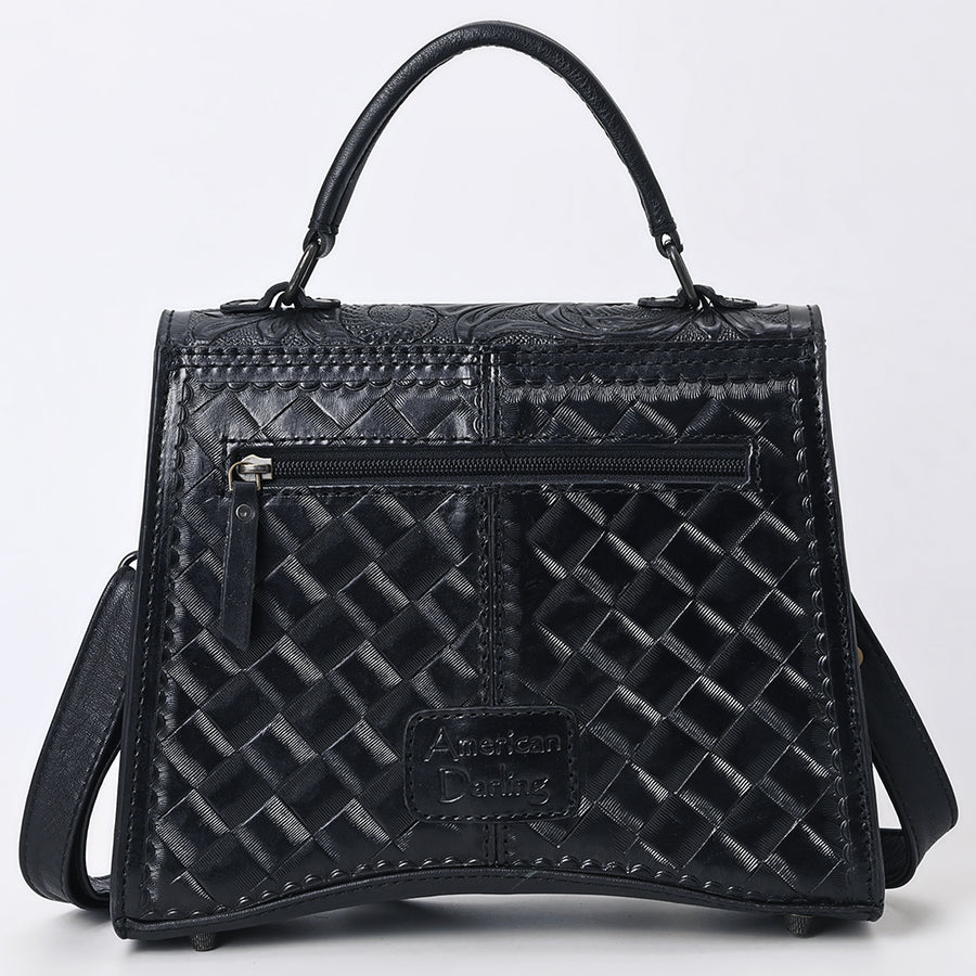 American Darling Western Leather Messenger Bag with Hand-Tooled Floral Carving, Structured Body, Adjustable Strap, Spacious Interior & Premium Craftsmanship