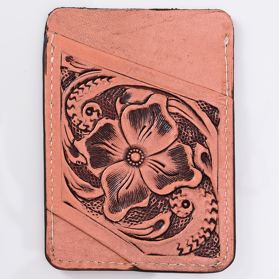 American Darling Card Holder Hand Tooled Genuine Leather | Business Credit