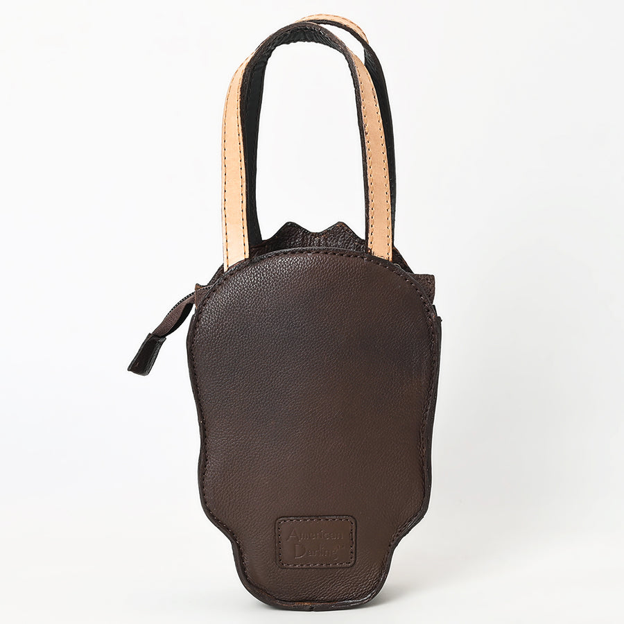 American Darling Hand Tooled Floral Carved Genuine Leather Tote Bag Eco-Friendly Western Purse