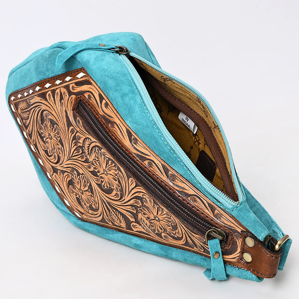American Darling Sling Beautifully Hand Tooled Genuine Leather women bag western handbag purse |