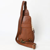 American Darling Sling Hand Tooled Hair-On Genuine Leather Women Bag Western Handbag Purse |