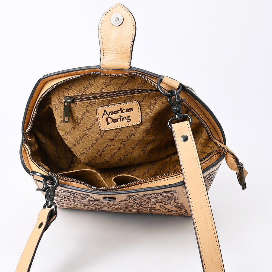 American Darling Messenger Hand Tooled Genuine Leather Women Bag Western Handbag Purse