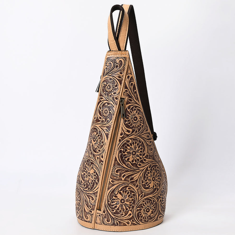 American Darling Sling Beautifully Hand Tooled Genuine Leather Women Bag Western Handbag Purse