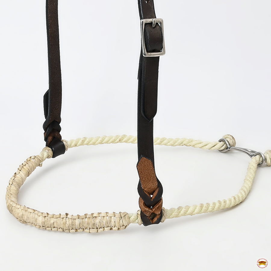 Comfytack Horse Round Nose Caveson | Genuine Leather Western Training Noseband